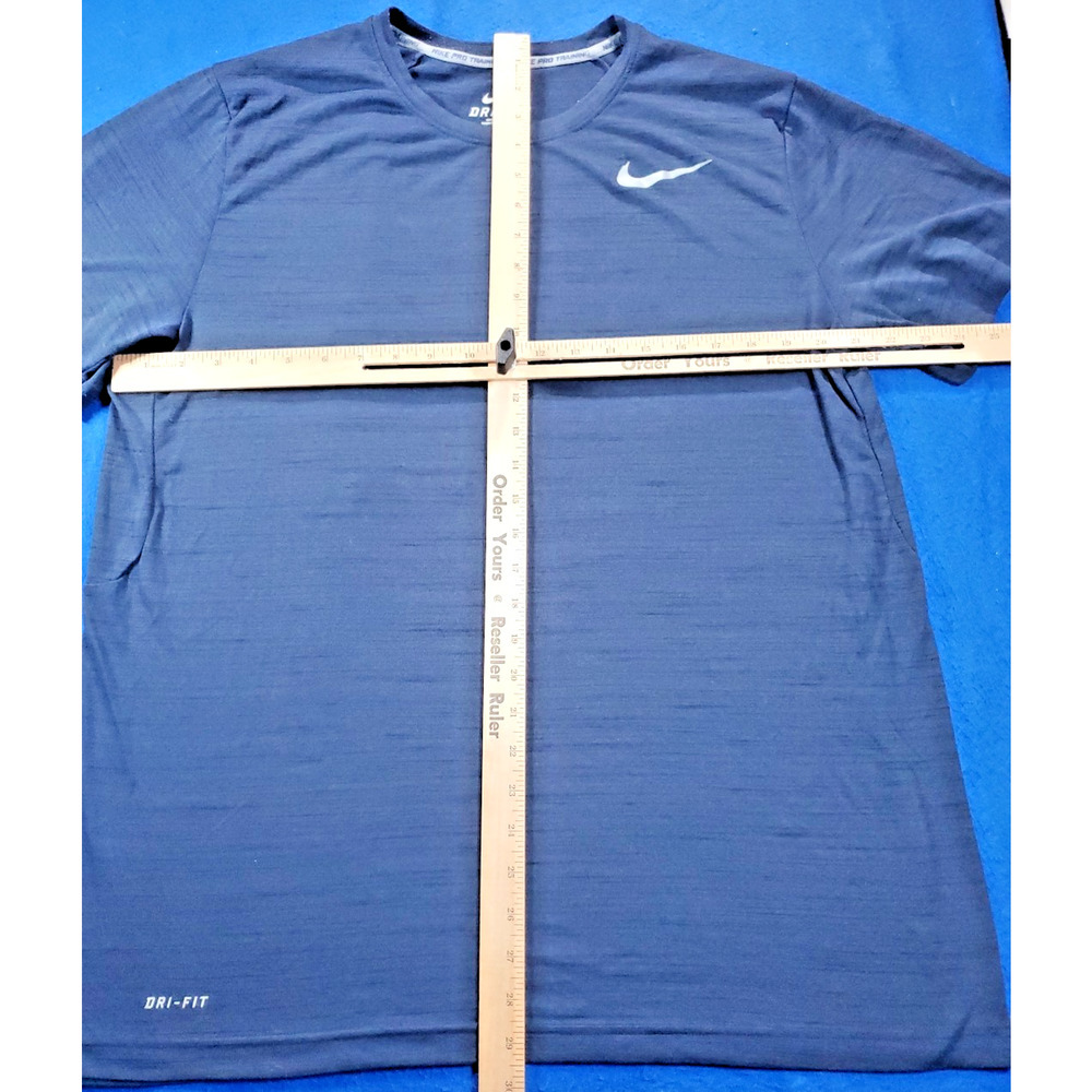 Nike Pro Training Dri-Fit Blue Running T-Shirt Men's Size XL - Picture 6 of 11